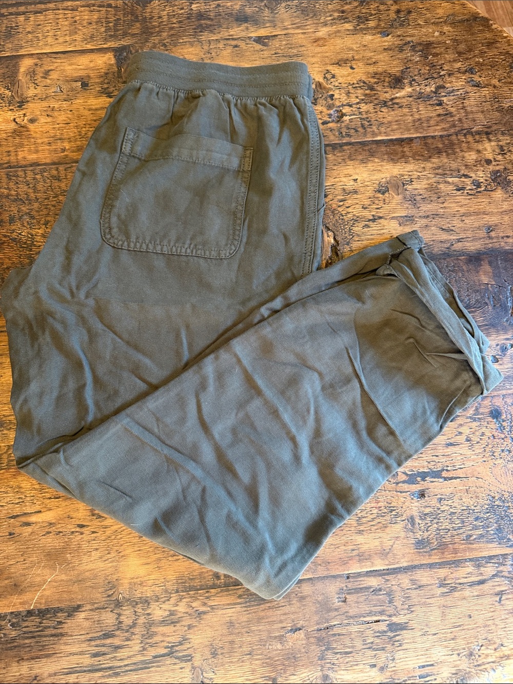 Women’s Olive Green Casual Drawstring Pants